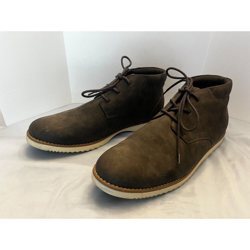 Target Men’s Desert Chukka Boots Gray Faux Suede Size 11.5 EUC 098002787